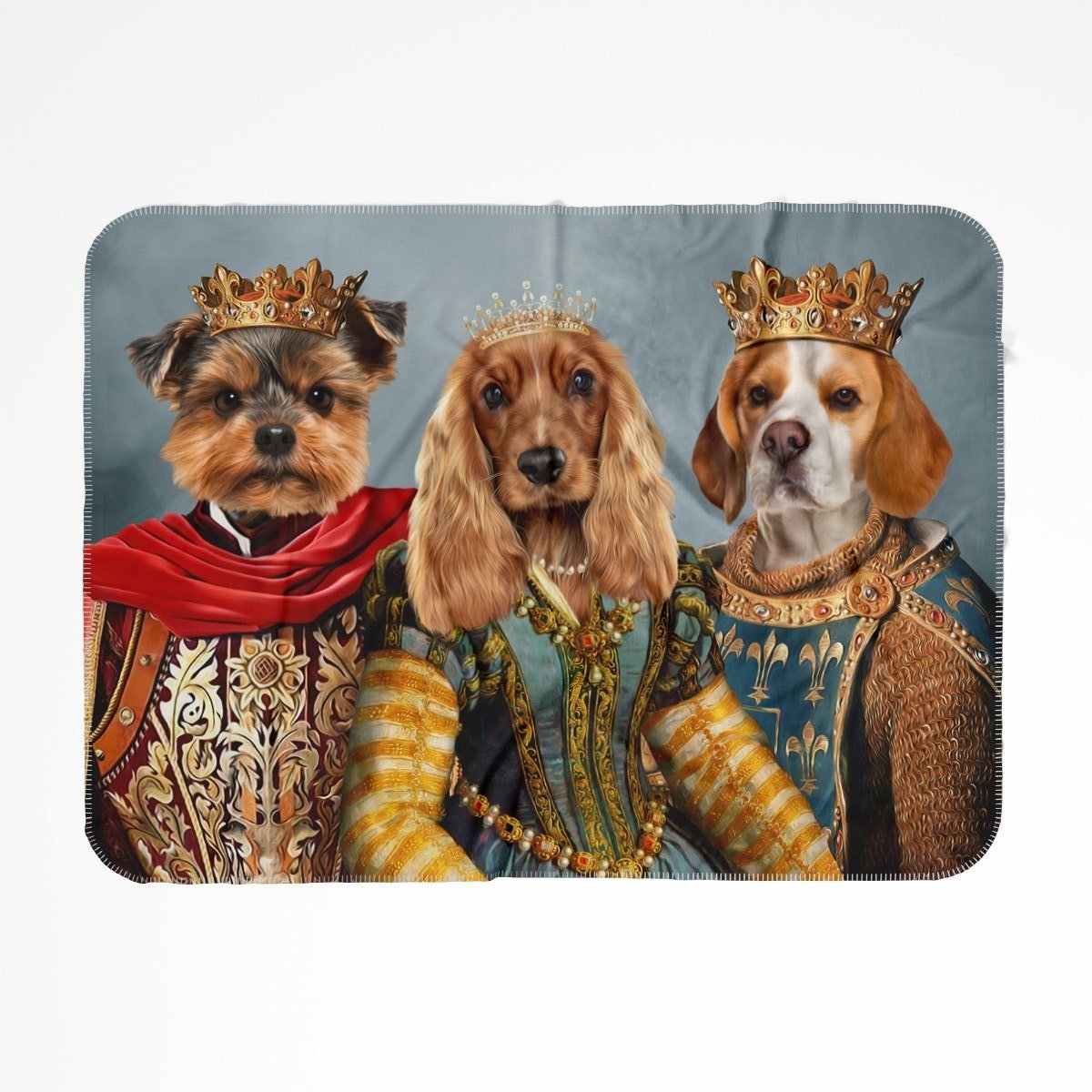 Pet Portraits | The Imperial 3: Custom Pet Blanket | Paw & Glory