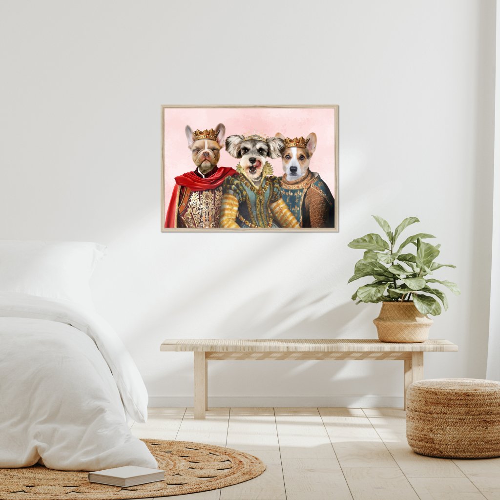The Imperial 3: Custom Pet Portrait - Paw & Glory - Dog Portraits - Pet Portraits