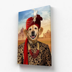 The Indian Raja: Custom Pet Canvas - Paw & Glory - Dog Portraits - Pet Portraits