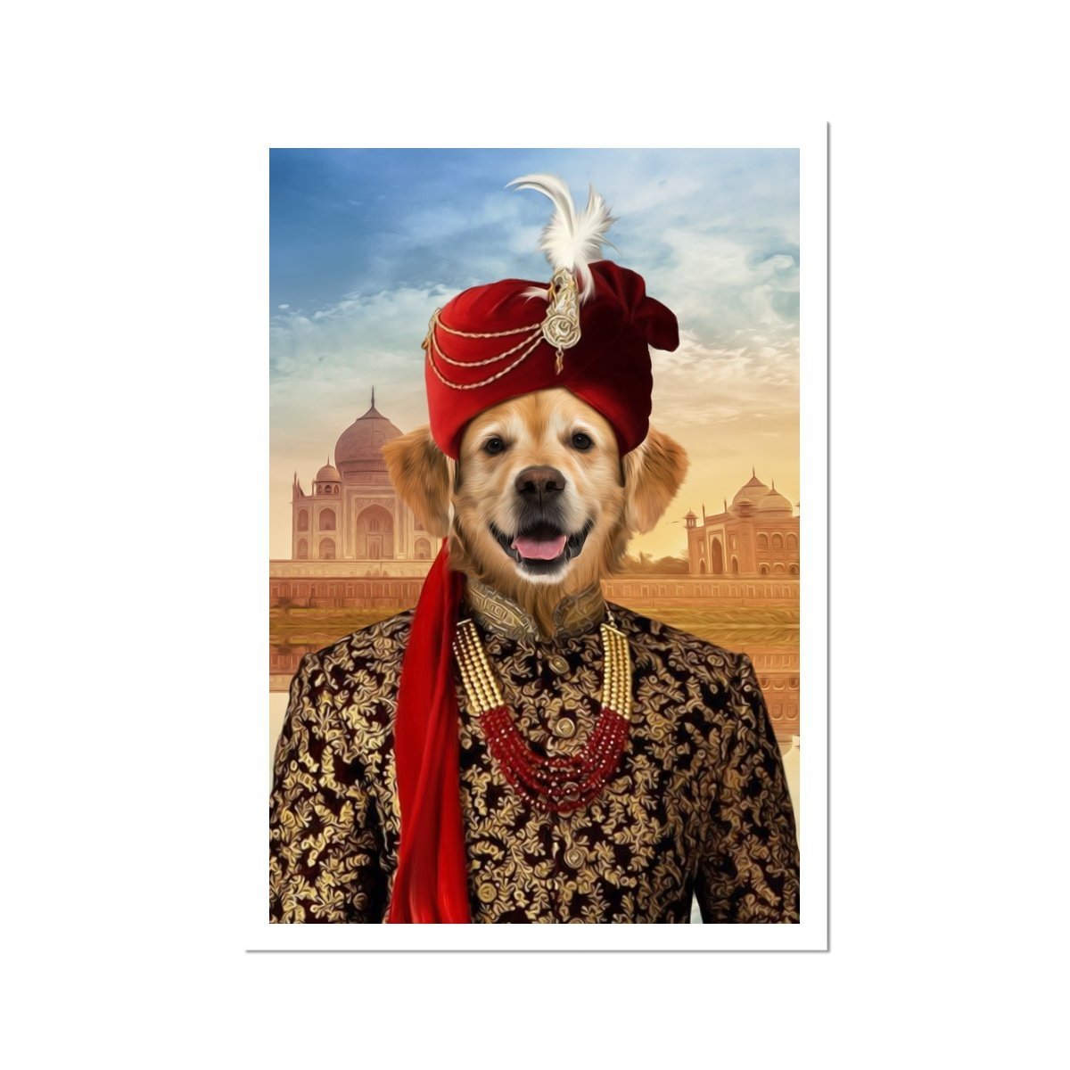 Pet Portraits | The Indian Raja: Custom Pet Poster | Paw & Glory