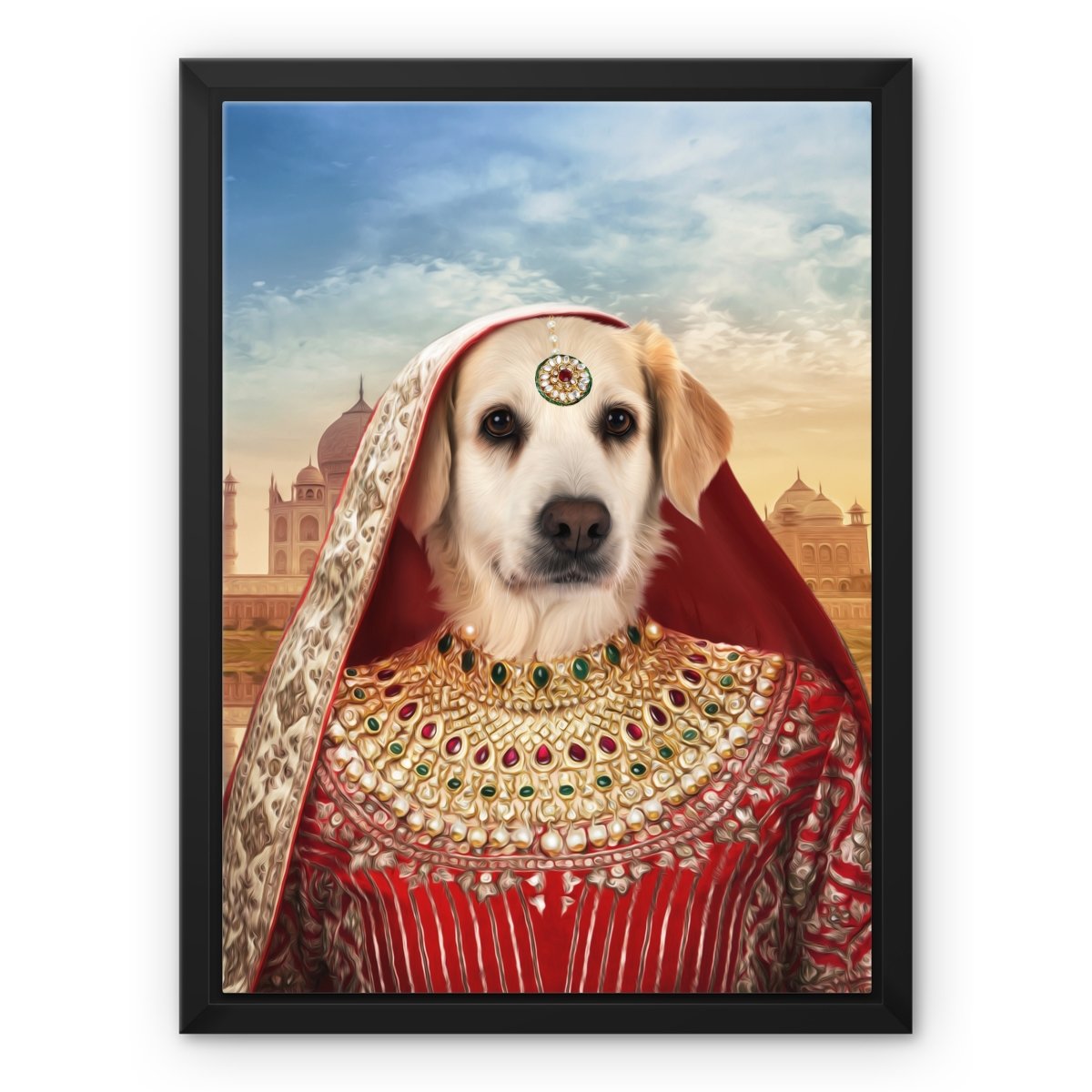 Pet Portraits | The Indian Rani: Custom Pet Canvas | Paw & Glory