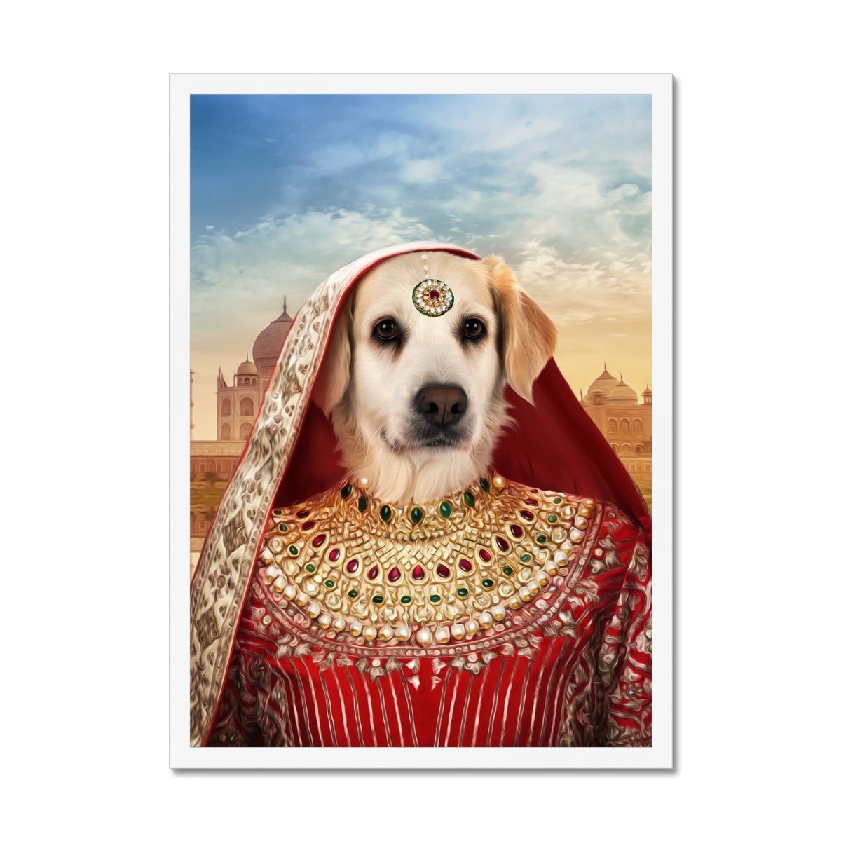 Pet Portraits | The Indian Rani: Custom Pet Portrait | Paw & Glory