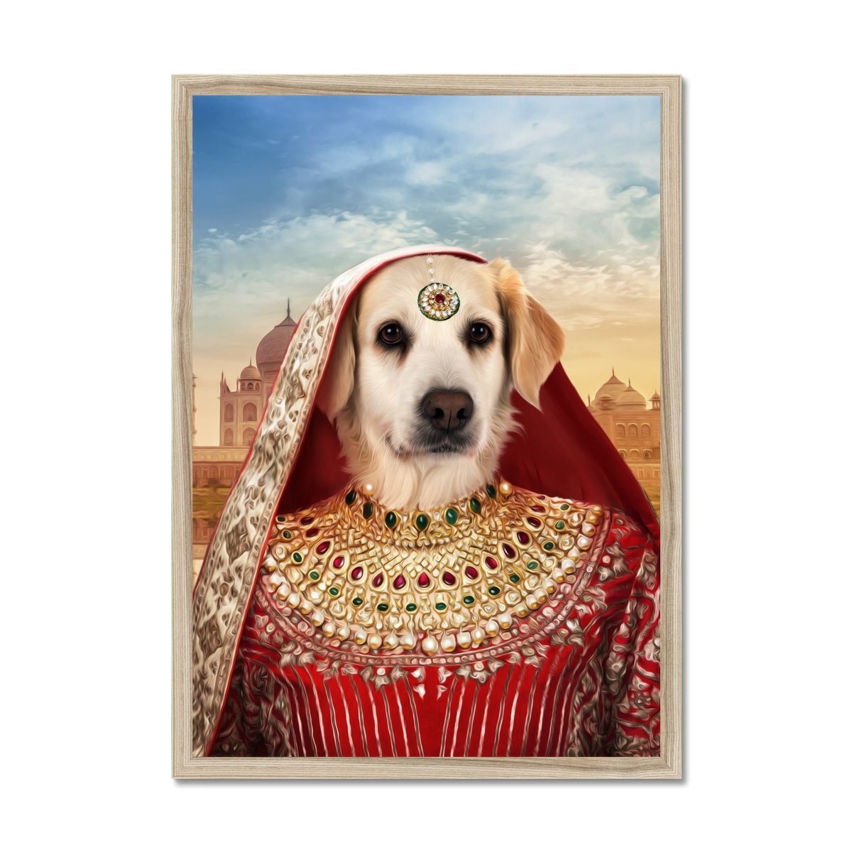 Pet Portraits | The Indian Rani: Custom Pet Portrait | Paw & Glory