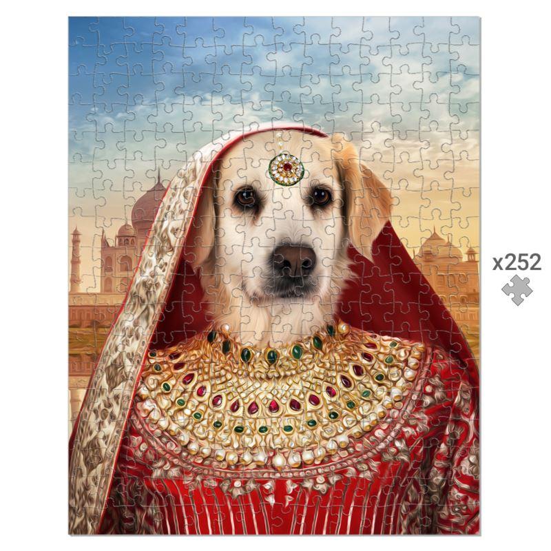 Pet Portraits | The Indian Rani: Custom Pet Puzzle | Paw & Glory