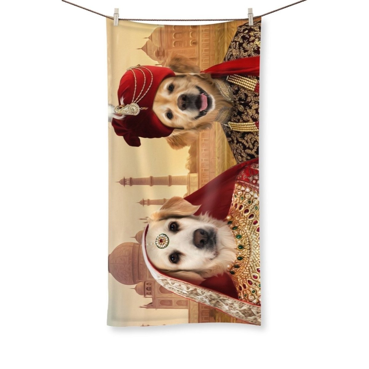 Pet Portraits | The Indian Royals: Custom Pet Towel | Paw & Glory
