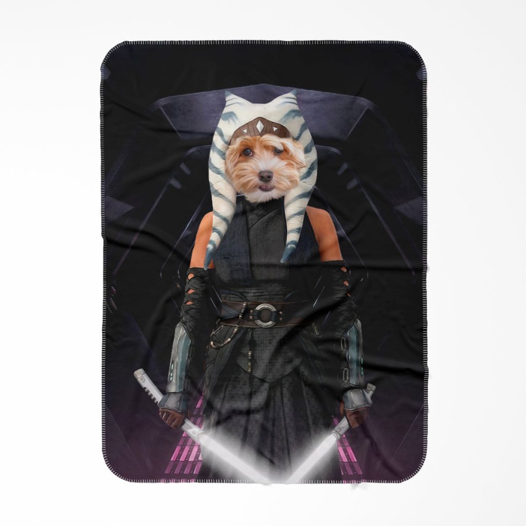Pet Portraits | The Jedi Leader (Ahsoka Tano - Star Wars Inspired): Custom Pet Blanket | Paw & Glory
