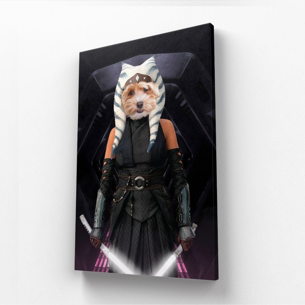 Pet Portraits | The Jedi Leader (Ahsoka Tano - Star Wars Inspired): Custom Pet Canvas | Paw & Glory