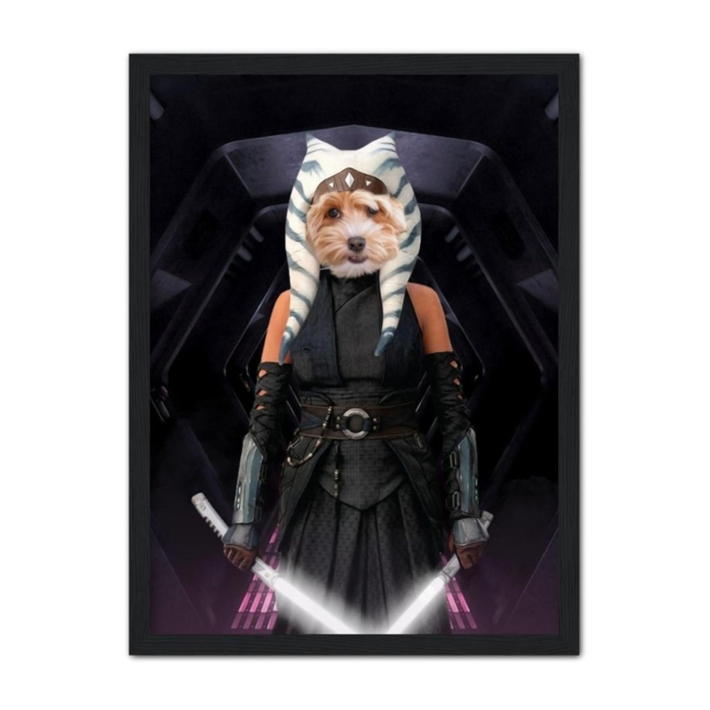 Pet Portraits | The Jedi Leader (Ahsoka Tano - Star Wars Inspired): Custom Pet Canvas | Paw & Glory