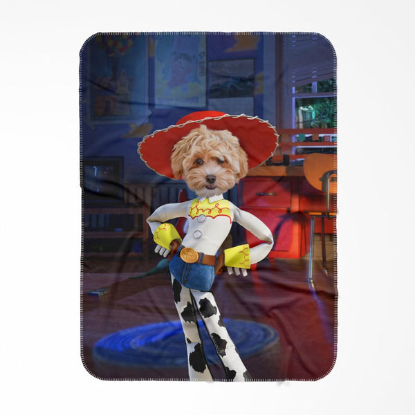 Toybox Cowgirl Custom Pet Blanket | Personalized Pet Gift | Paw & Glory