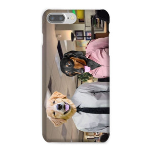 The Jim & Pam (The Office Inspired): Custom Pet Phone Case - Paw & Glory - Dog Portraits - Pet Portraits