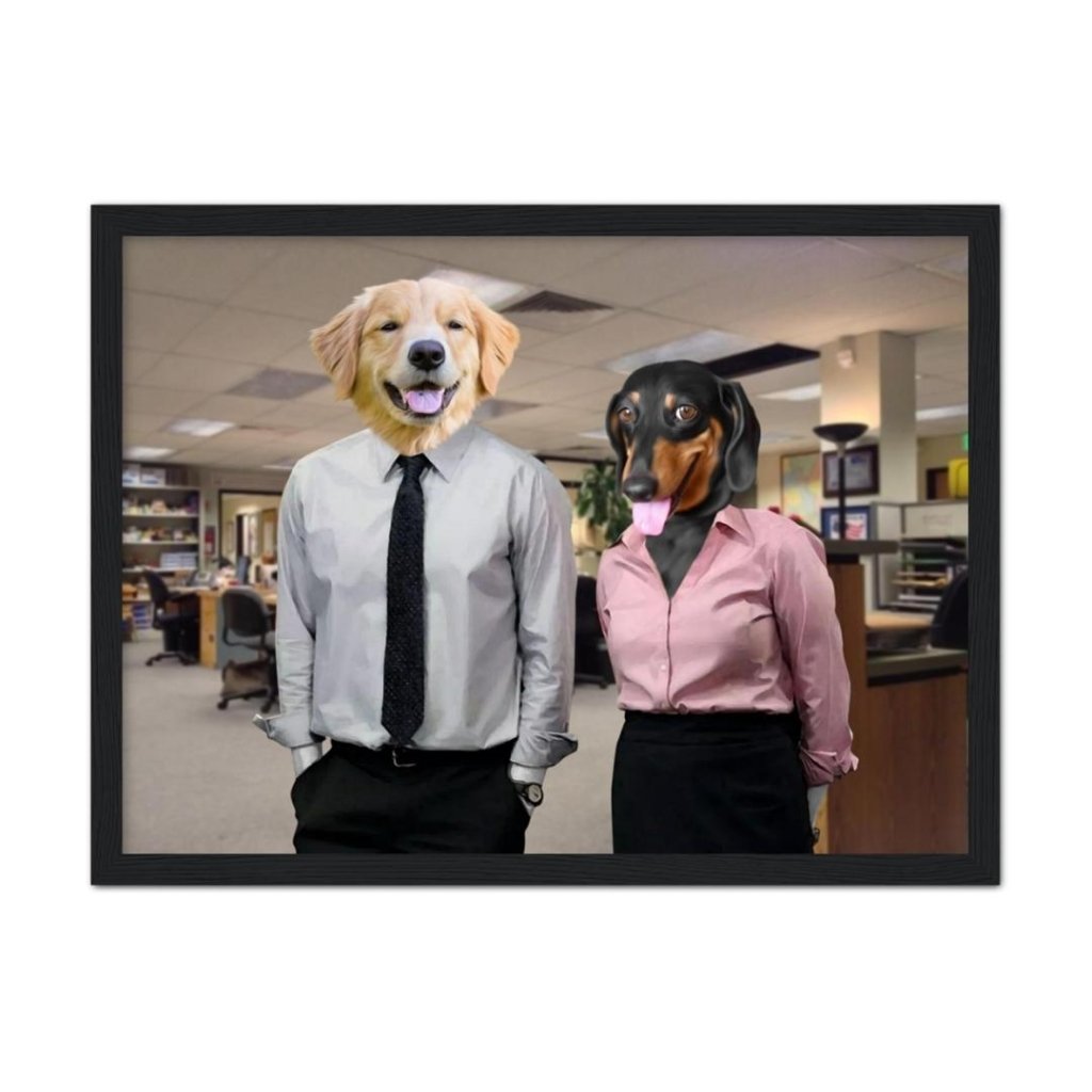 Office Sweethearts Custom Pet Portrait | Paw & Glory