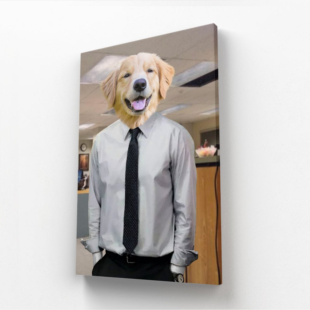 Office Prankster Custom Pet Canvas | Custom Pet Portrait Canvas | Paw & Glory