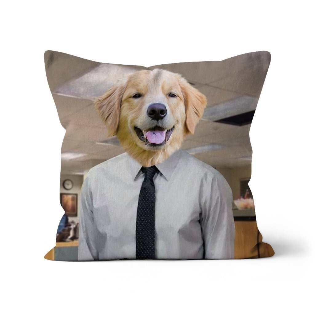 Pet Portraits | The Jim (The Office Inspired): Custom Pet Pillow | Paw & Glory