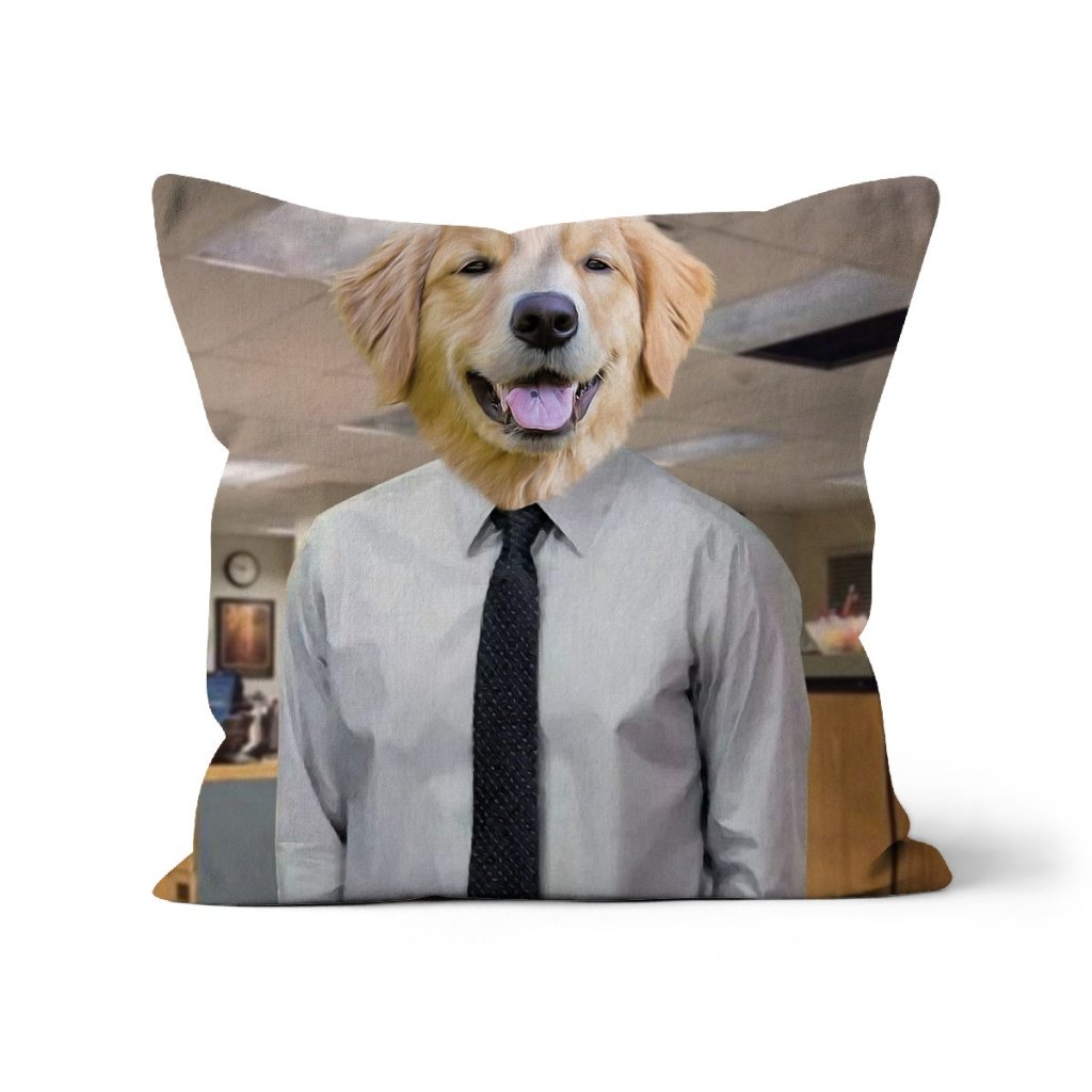 Pet Portraits | The Jim (The Office Inspired): Custom Pet Pillow | Paw & Glory