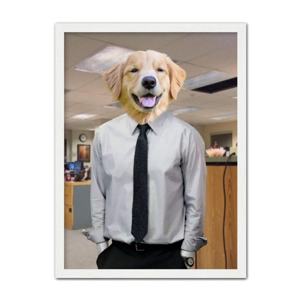 Pet Portraits | The Jim (The Office Inspired): Custom Pet Portrait | Paw & Glory