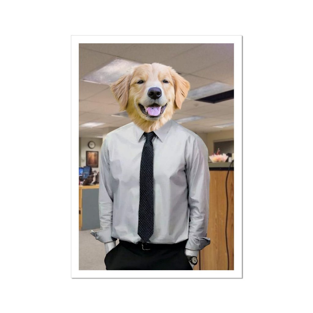 Pet Portraits | The Jim (The Office Inspired): Custom Pet Poster | Paw & Glory