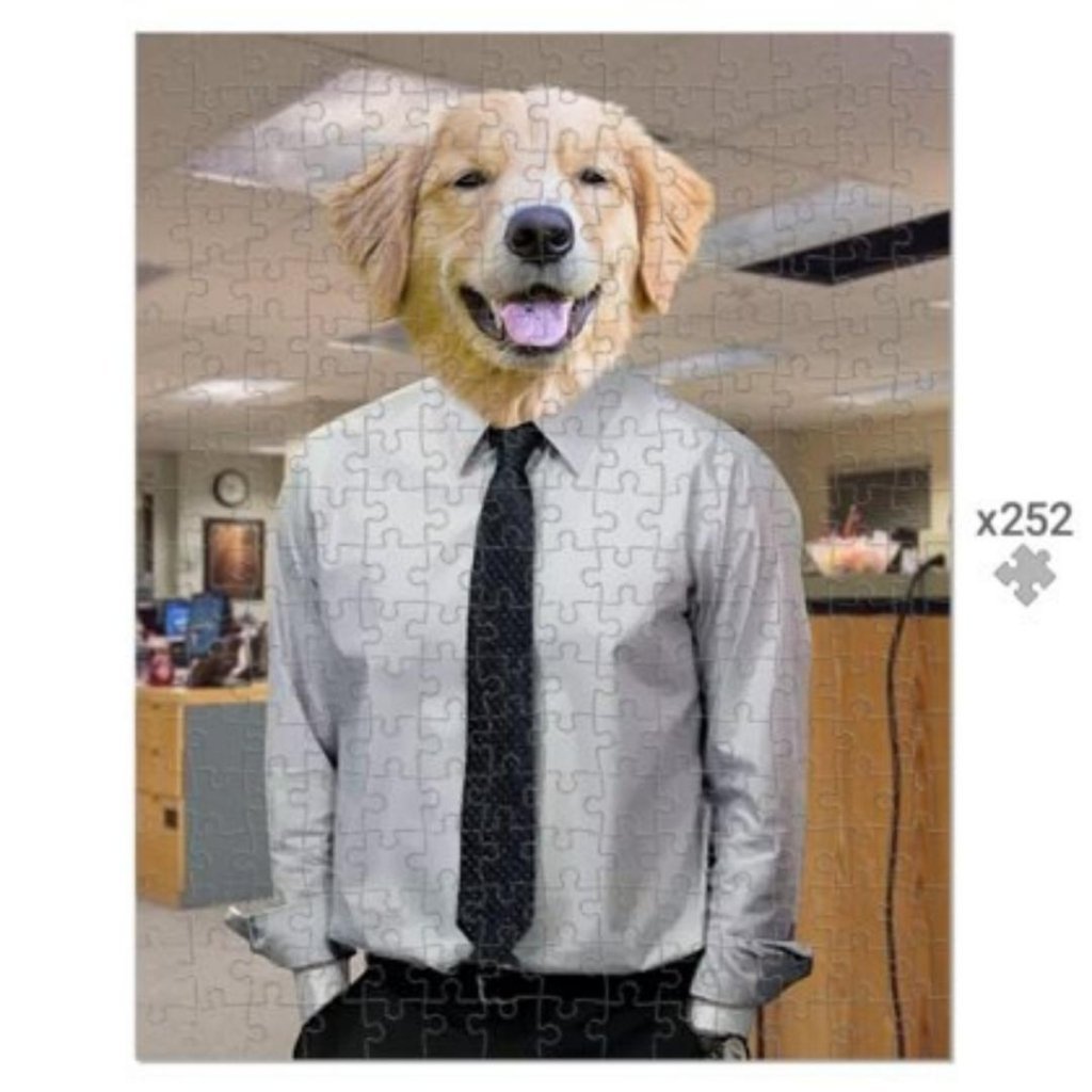 Pet Portraits | The Jim (The Office Inspired): Custom Pet Puzzle | Paw & Glory