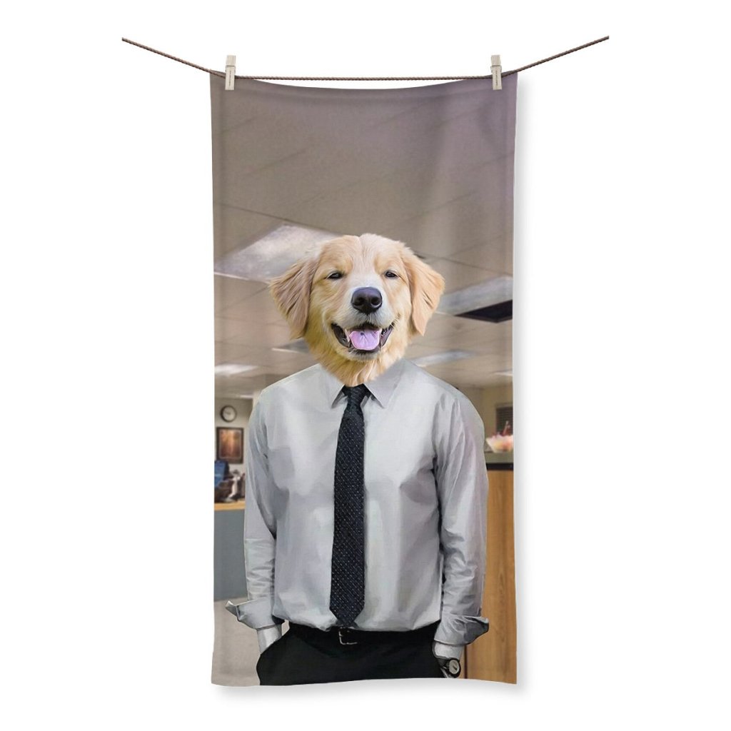 Pet Portraits | The Jim (The Office Inspired): Custom Pet Towel | Paw & Glory