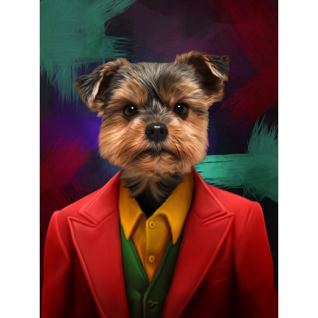 Pet Portraits | The Joker: Custom Digital Download Pet Portrait | Paw & Glory