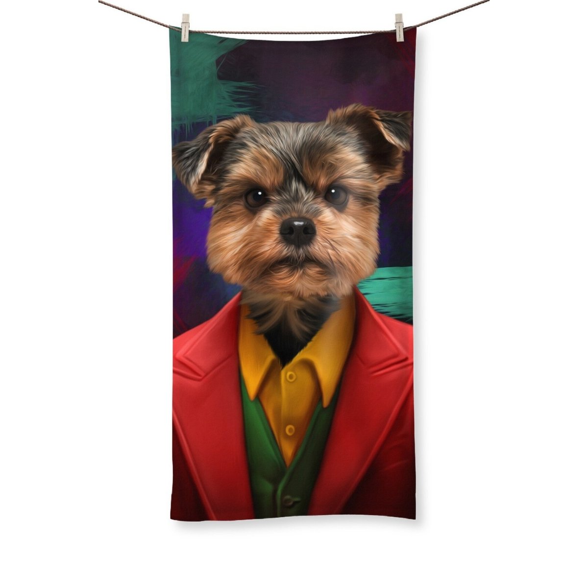 Pet Portraits | The Joker: Custom Pet Towel | Paw & Glory