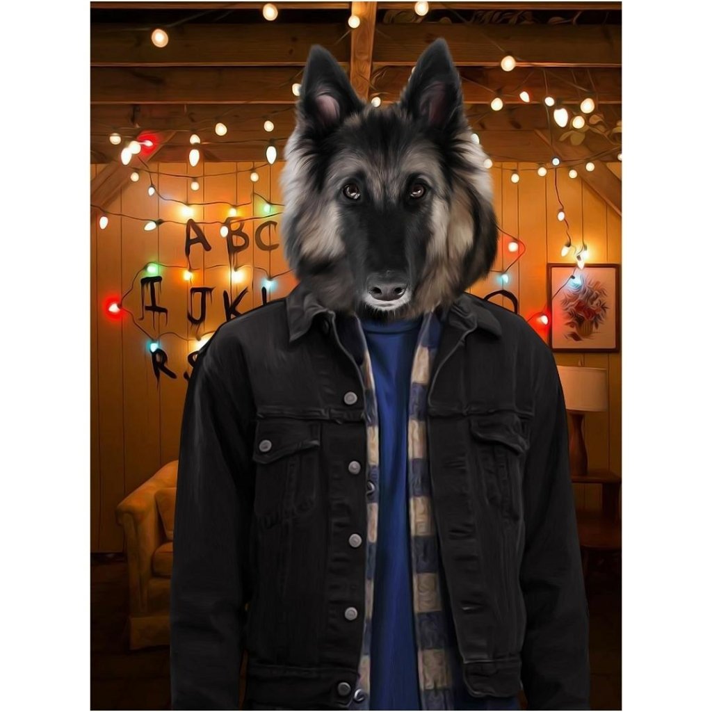 Pet Portraits | The Jonathan (Stranger Things Inspired): Custom Digital Download Pet Portrait | Paw & Glory