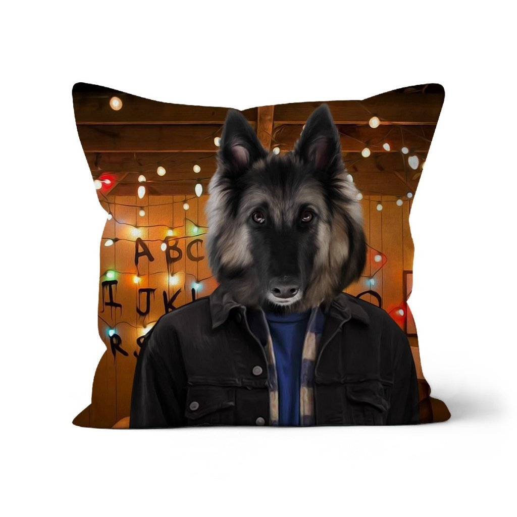 Pet Portraits | The Jonathan (Stranger Things Inspired): Custom Pet Pillow | Paw & Glory