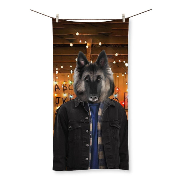 Retro 80s Sci-Fi Custom Pet Towel | Custom Pet Portrait | Paw & Glory