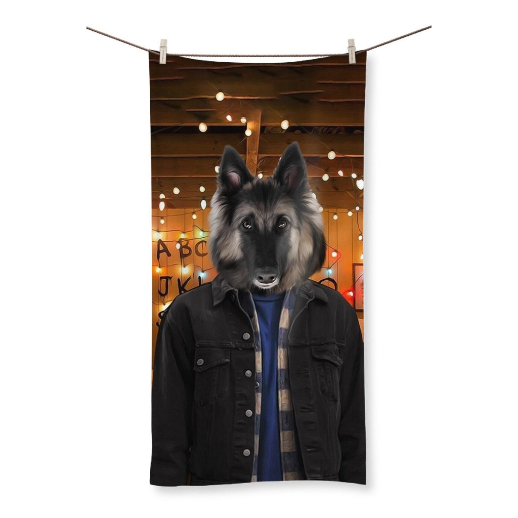 Pet Portraits | The Jonathan (Stranger Things Inspired): Custom Pet Towel | Paw & Glory