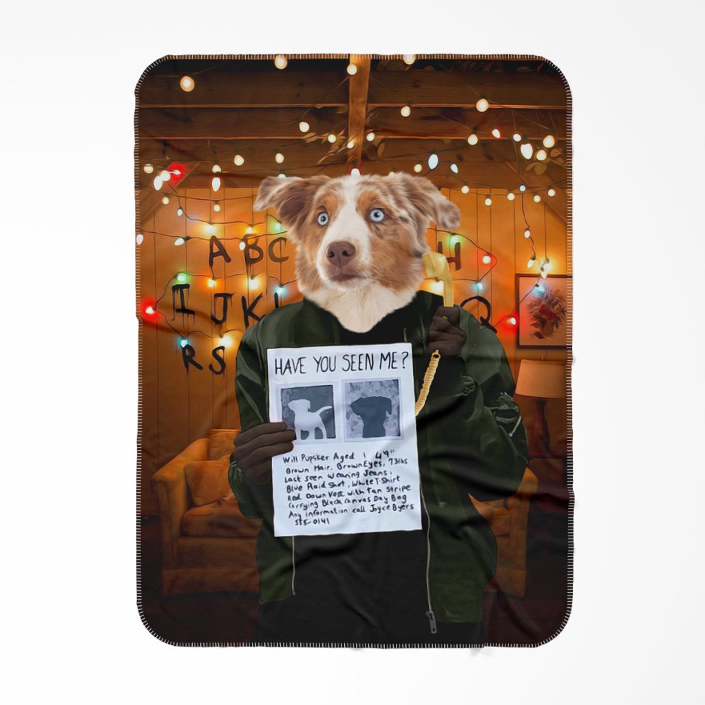 Pet Portraits | The Joyce (Stranger Things Inspired): Custom Pet Blanket | Paw & Glory