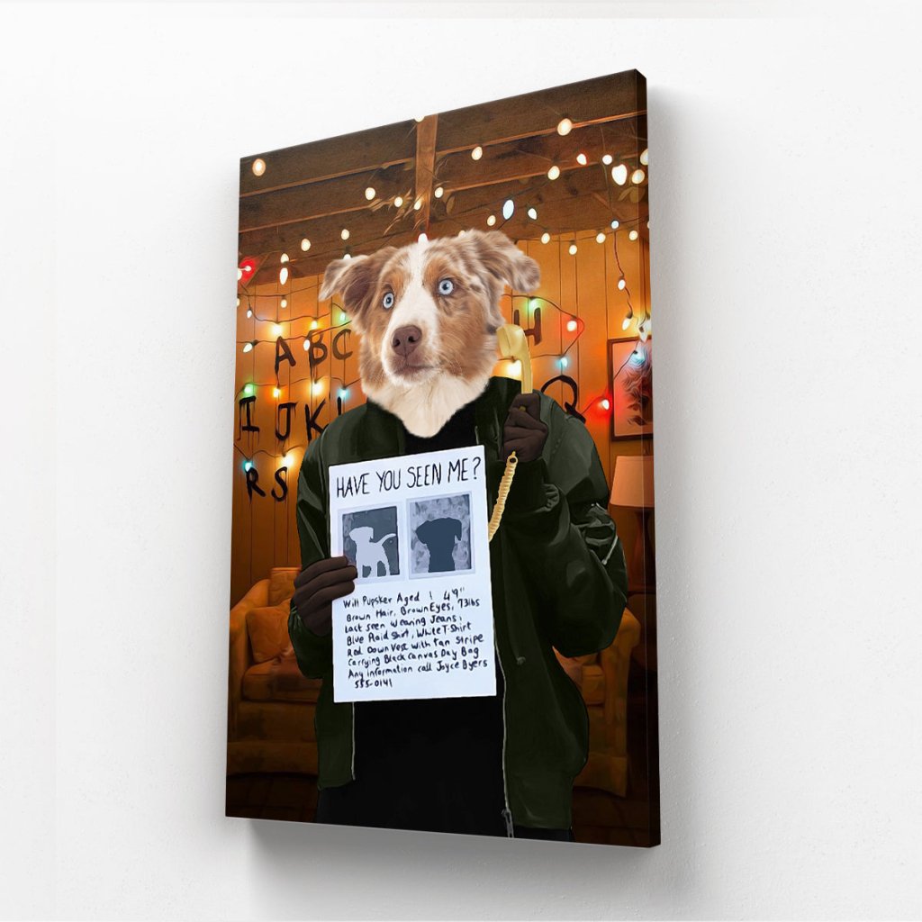 Retro 80s Sci-Fi Custom Pet Canvas | Custom Pet Portrait Canvas | Paw & Glory
