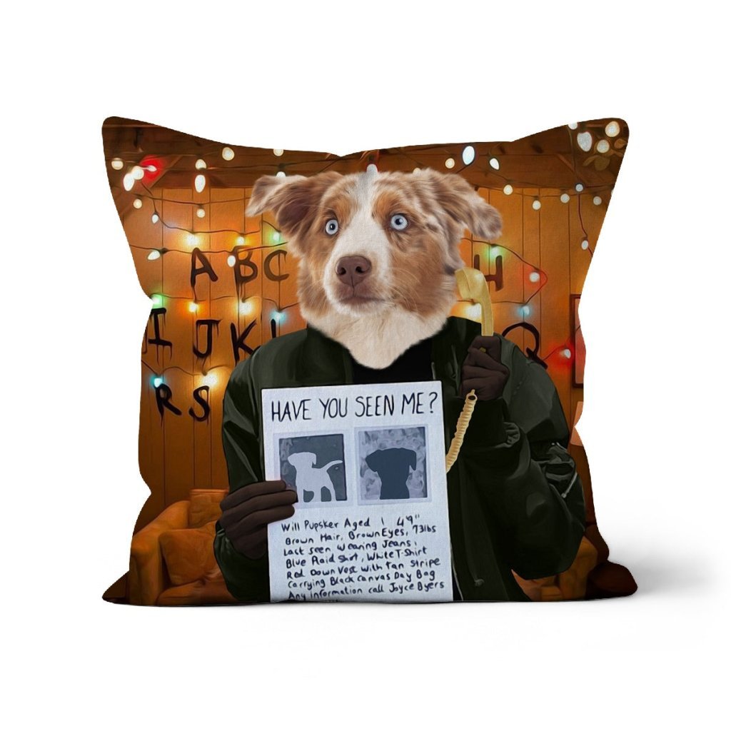 Pet Portraits | The Joyce (Stranger Things Inspired): Custom Pet Pillow | Paw & Glory