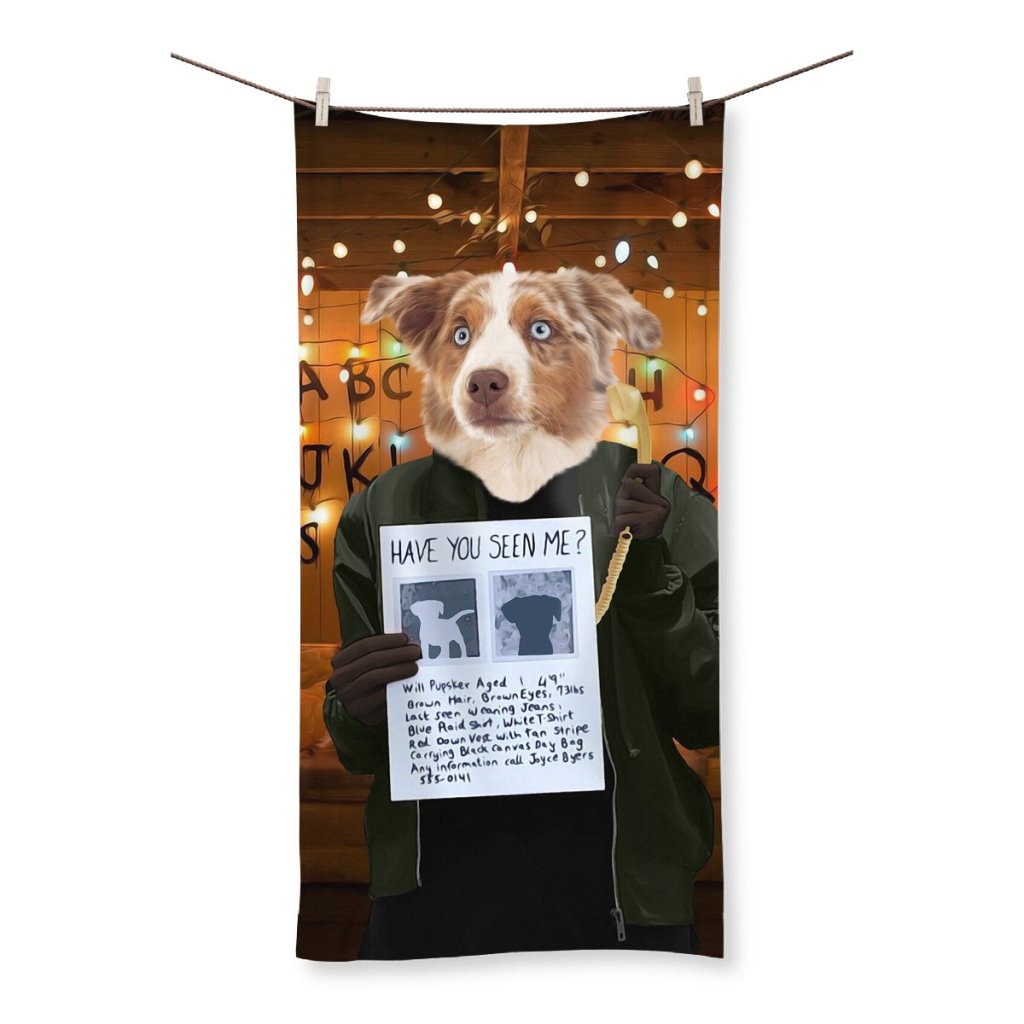 Retro 80s Sci-Fi Custom Pet Towel | Custom Pet Portrait | Paw & Glory