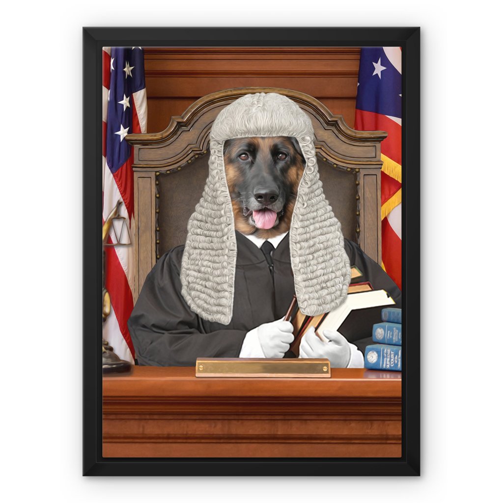 The Judge: Custom Pet Canvas - Paw & Glory - Dog Portraits - Pet Portraits