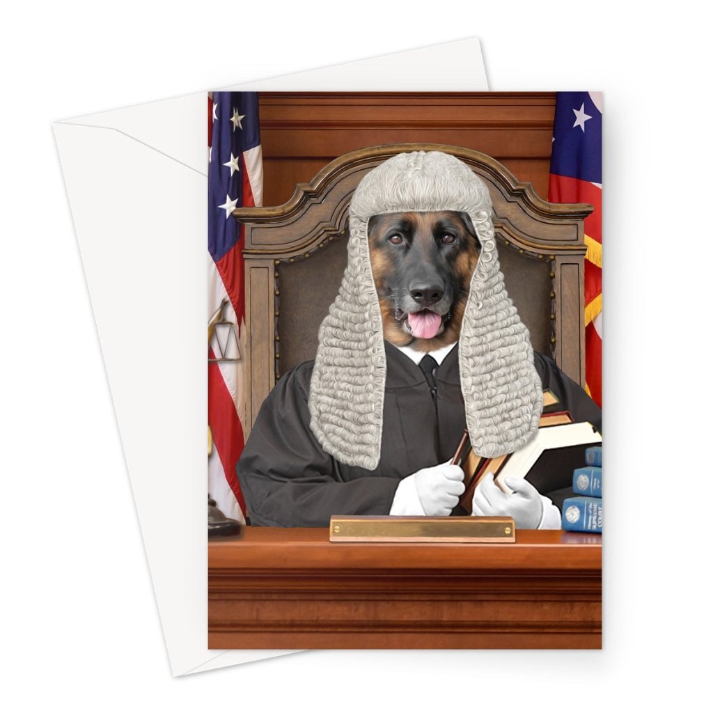 Pet Portraits | The Judge: Custom Pet Greeting Card | Paw & Glory