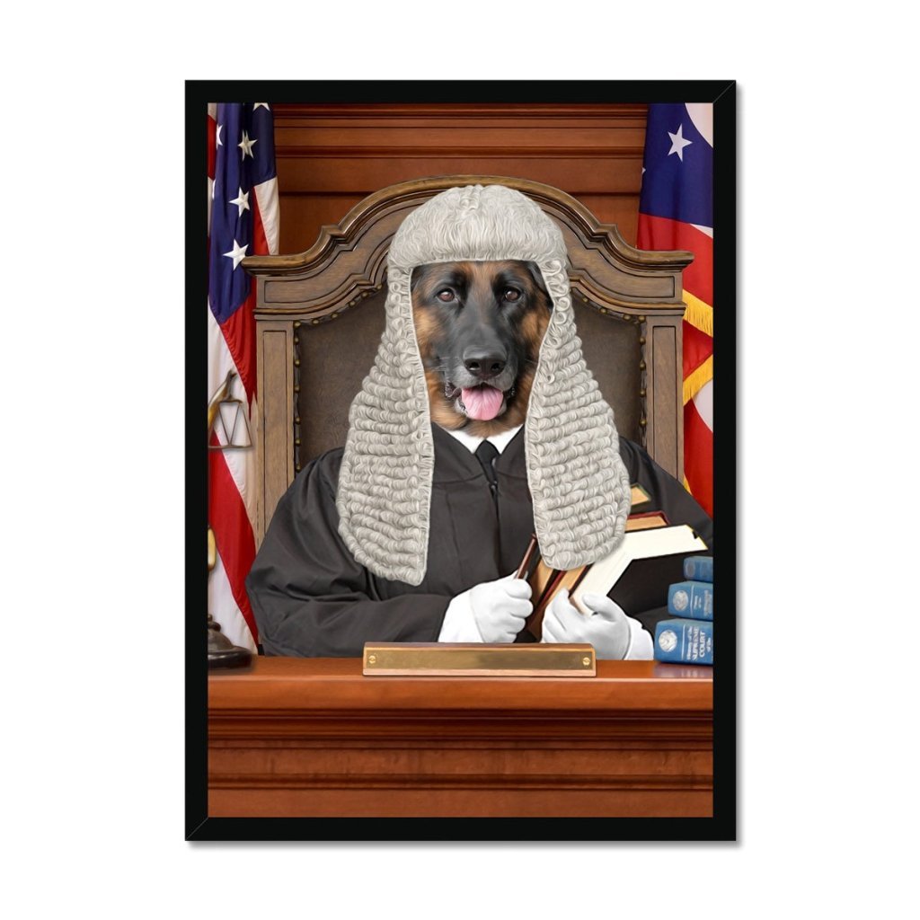 Pet Portraits | The Judge: Custom Pet Portrait | Paw & Glory