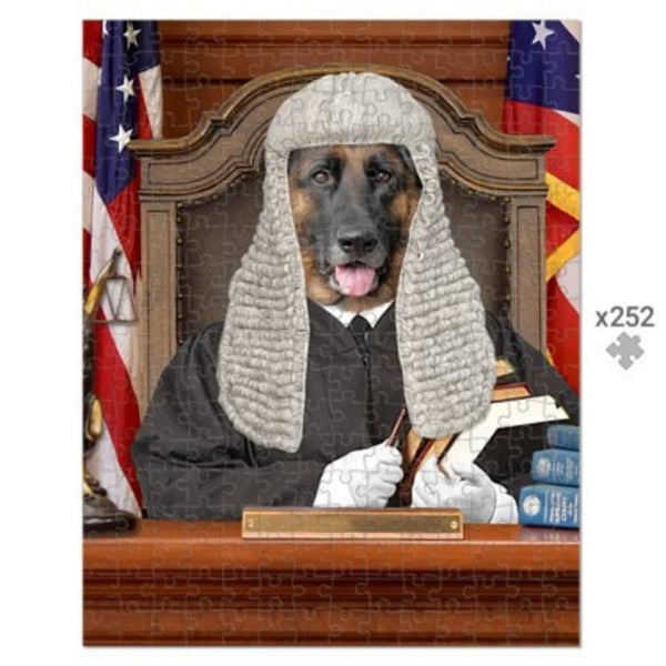 The Judge Custom Pet Puzzle | Funny Pet Portrait | Paw & Glory