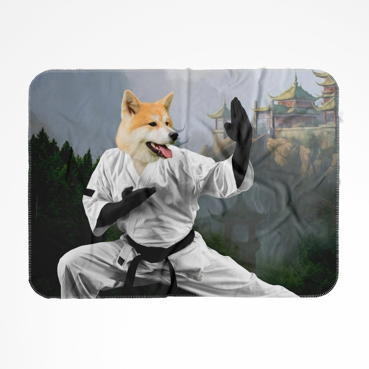 Pet Portraits | The Karate Master: Custom Pet Blanket | Paw & Glory