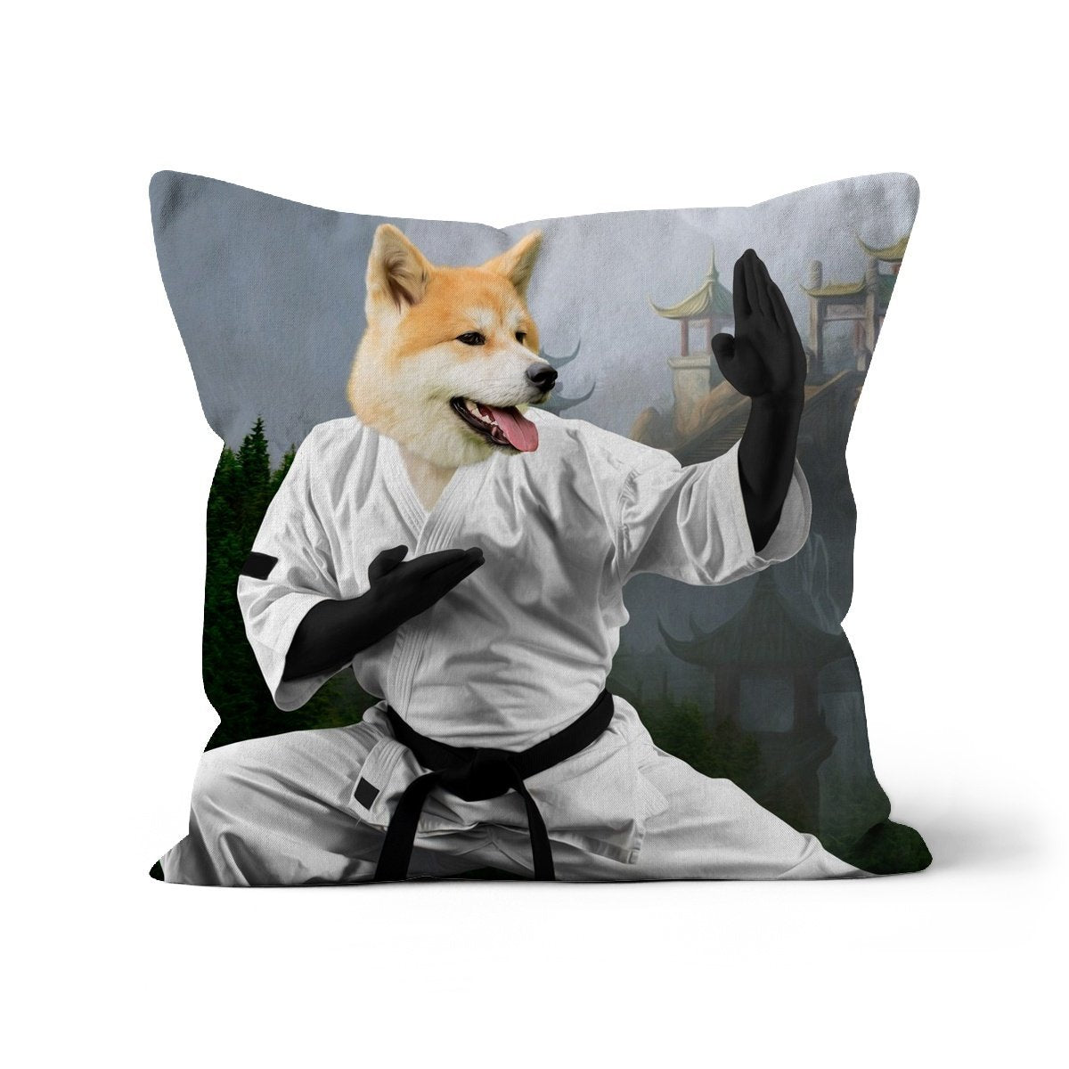 Pet Portraits | The Karate Master: Custom Pet Pillow | Paw & Glory