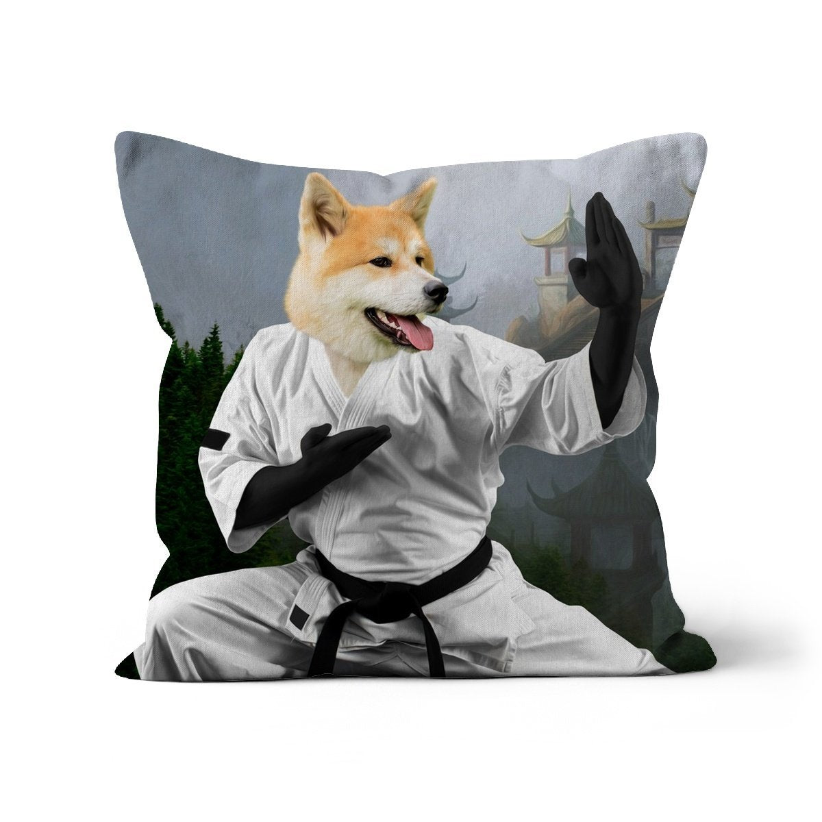 Pet Portraits | The Karate Master: Custom Pet Pillow | Paw & Glory
