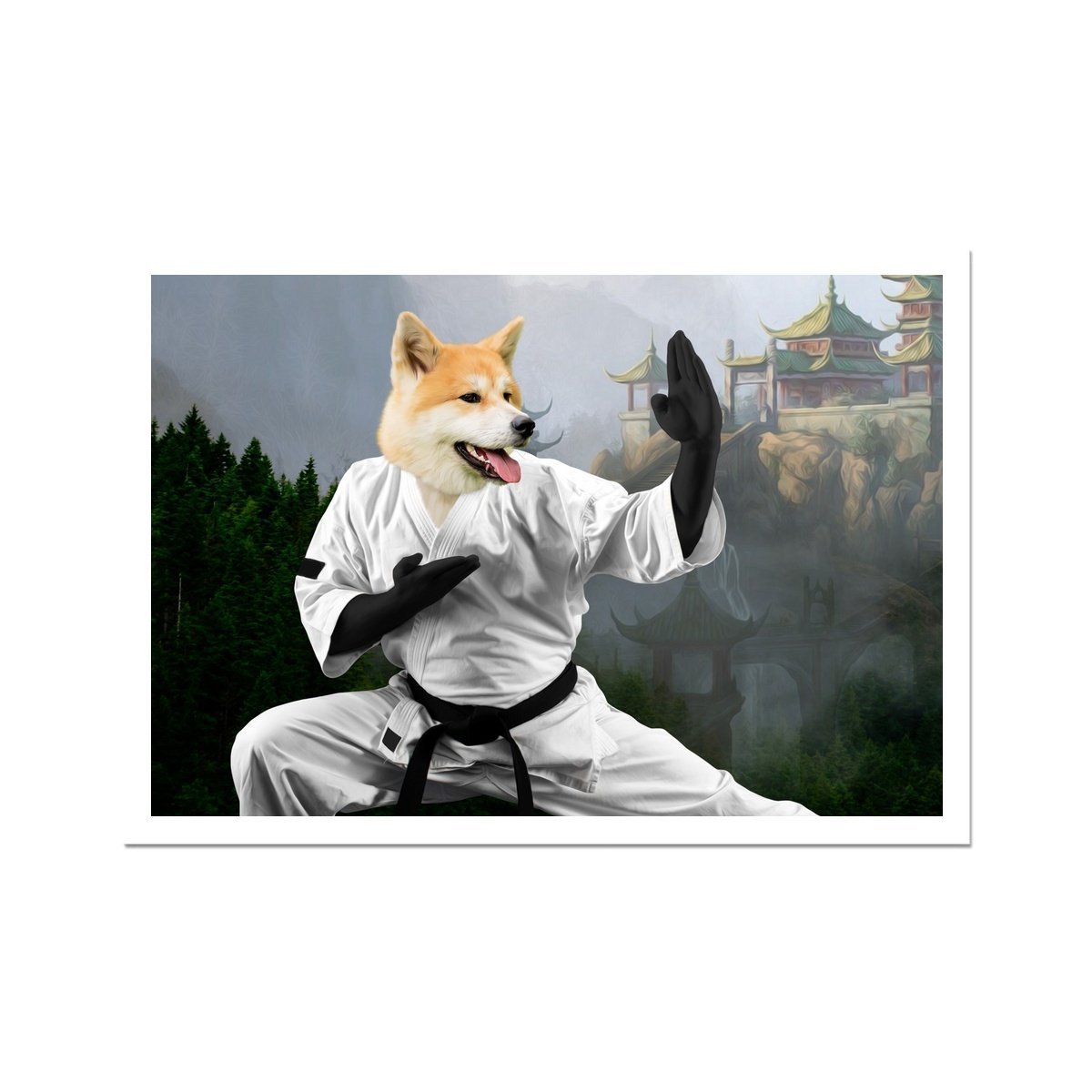 Pet Portraits | The Karate Master: Custom Pet Portrait | Paw & Glory