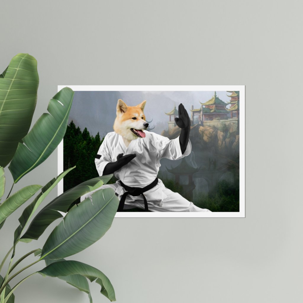 Pet Portraits | The Karate Master: Custom Pet Poster | Paw & Glory