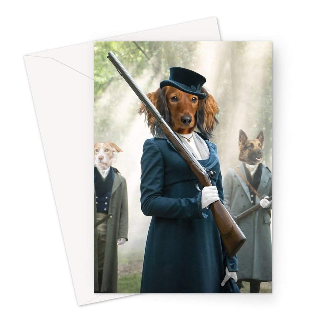 Pet Portraits | Regency Lady: Custom Pet Greeting Card | Paw & Glory