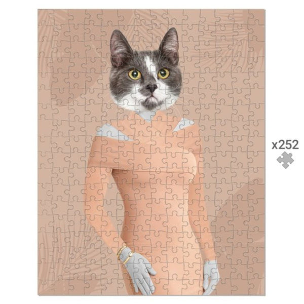 Coastal Glamour Star Custom Pet Puzzle | Funny Pet Portrait | Paw & Glory