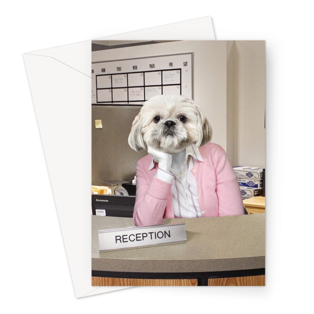 Office Drama Queen Custom Pet Greeting Card | Personalised Pet Gift | Paw & Glory