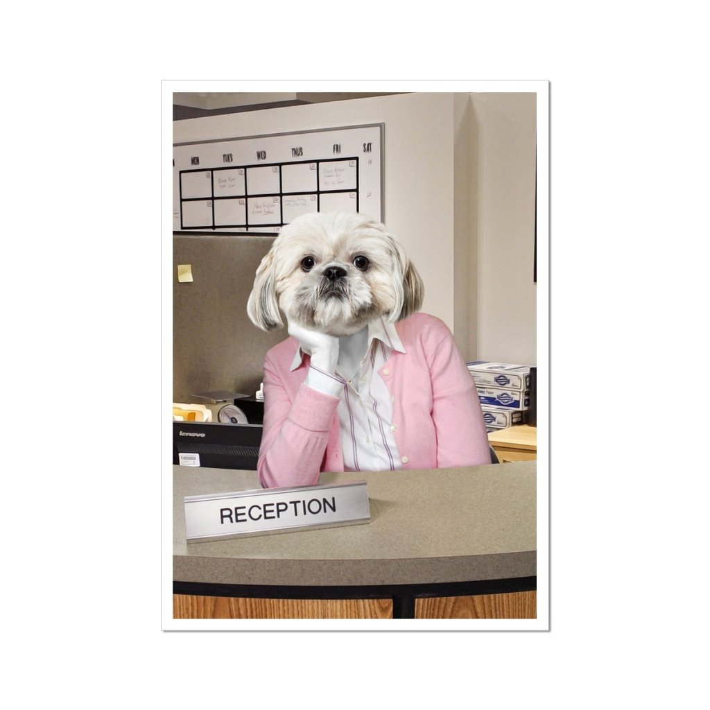 Office Drama Queen Custom Pet Poster | Custom Pet Portrait Print | Paw & Glory