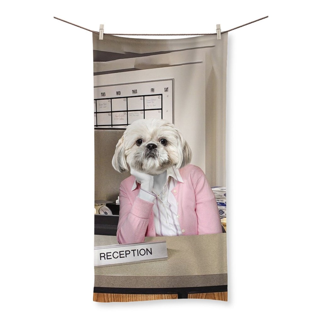 Office Drama Queen Custom Pet Towel | Renaissance Pet Portrait | Paw & Glory