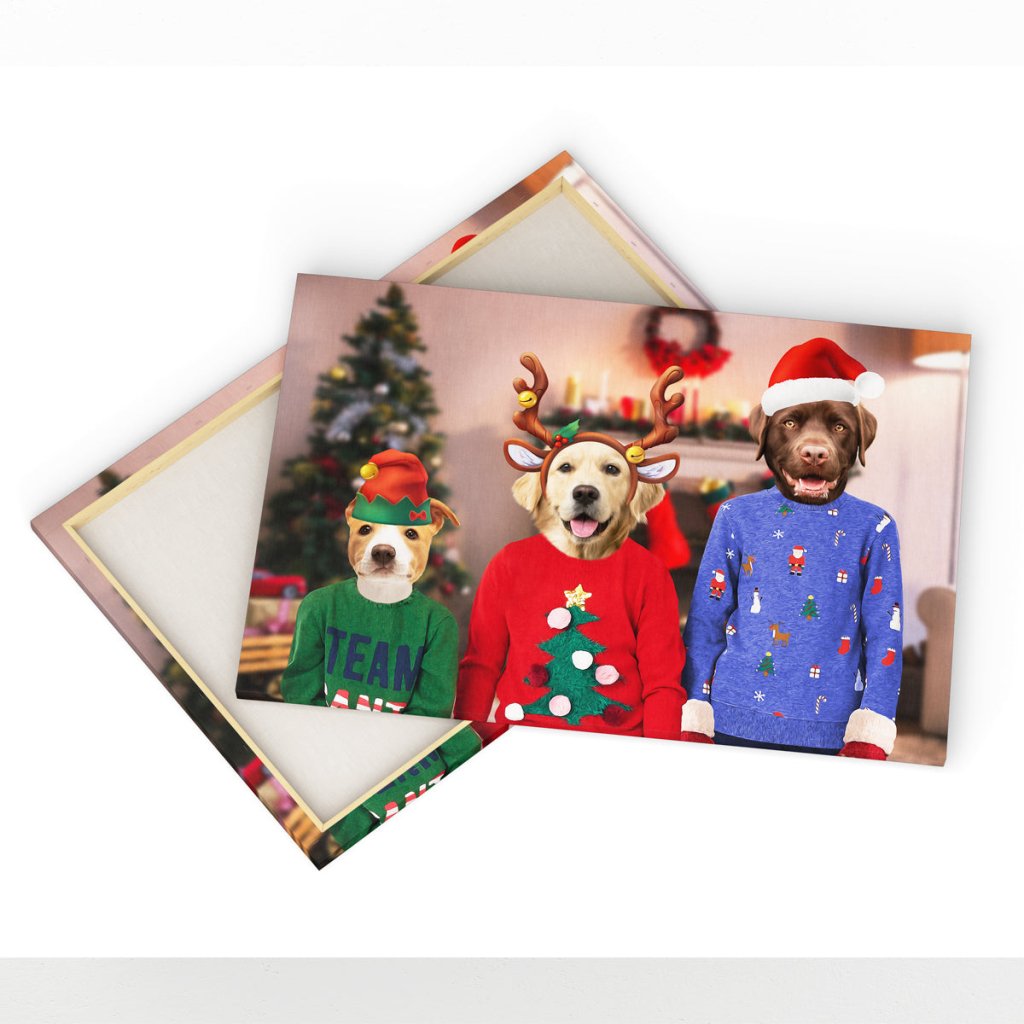 Pet Portraits | The Kids Christmas: Custom Pet Canvas | Paw & Glory