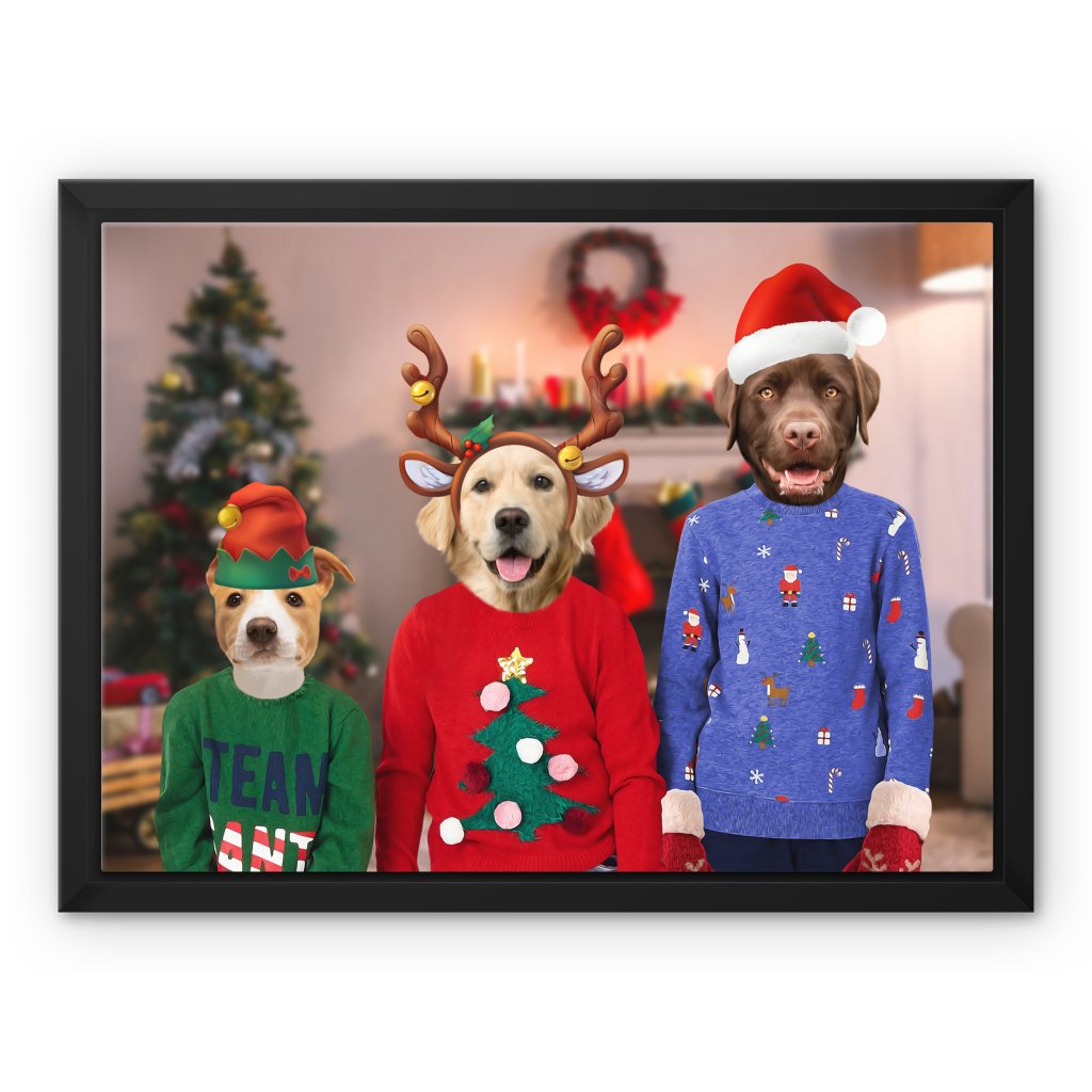 Pet Portraits | The Kids Christmas: Custom Pet Canvas | Paw & Glory