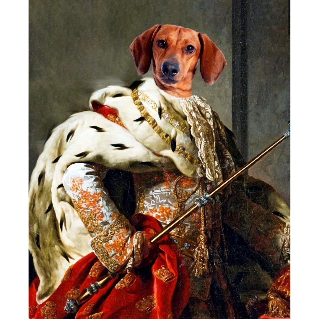Pet Portraits | The King: Custom Digital Download Pet Portrait | Paw & Glory