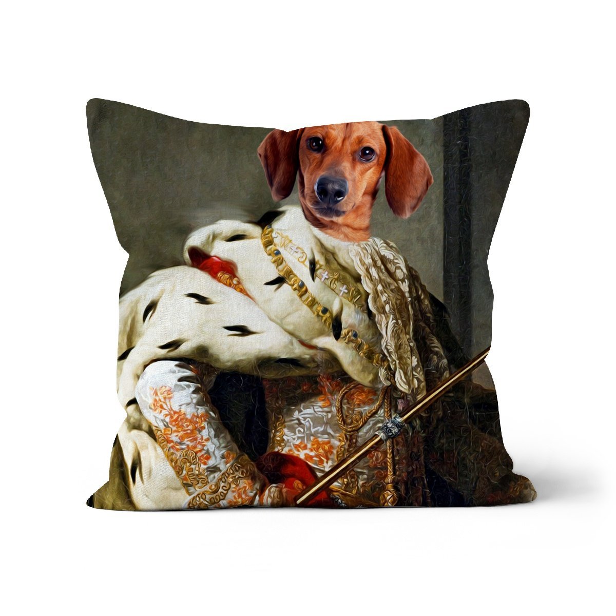 Pet Portraits | The King: Custom Pet Pillow | Paw & Glory